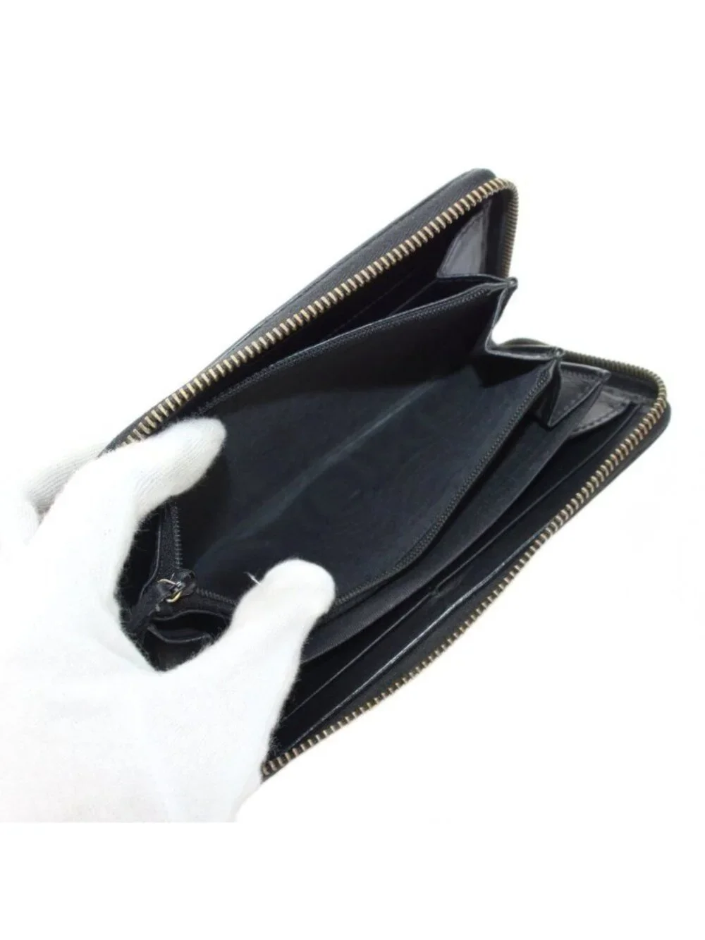 ★SOLD★ Gucci Wallet Zip Around Coin Purse GG Pattern Supreme Leather Pearl Beige - Picture 7 of 9
